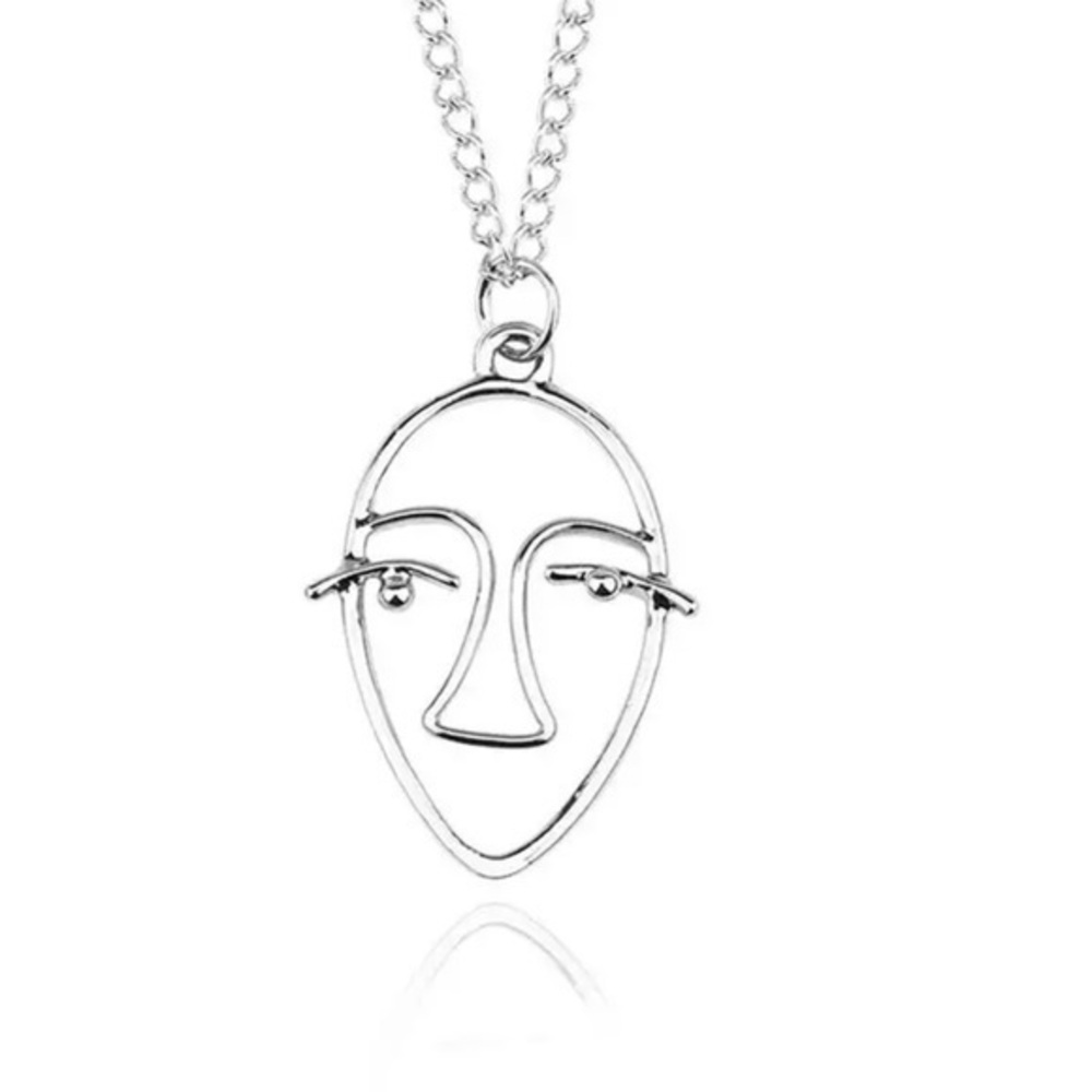 3/$30 🤍 Abstract Face Necklace